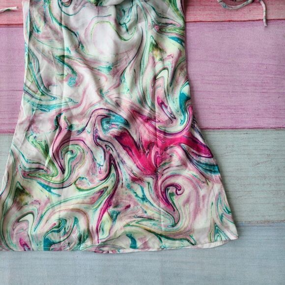 Princess Polly Cherish Marble Print Tie Strap Satin‎ Mini Slip Dress 2US - Picture 9 of 11